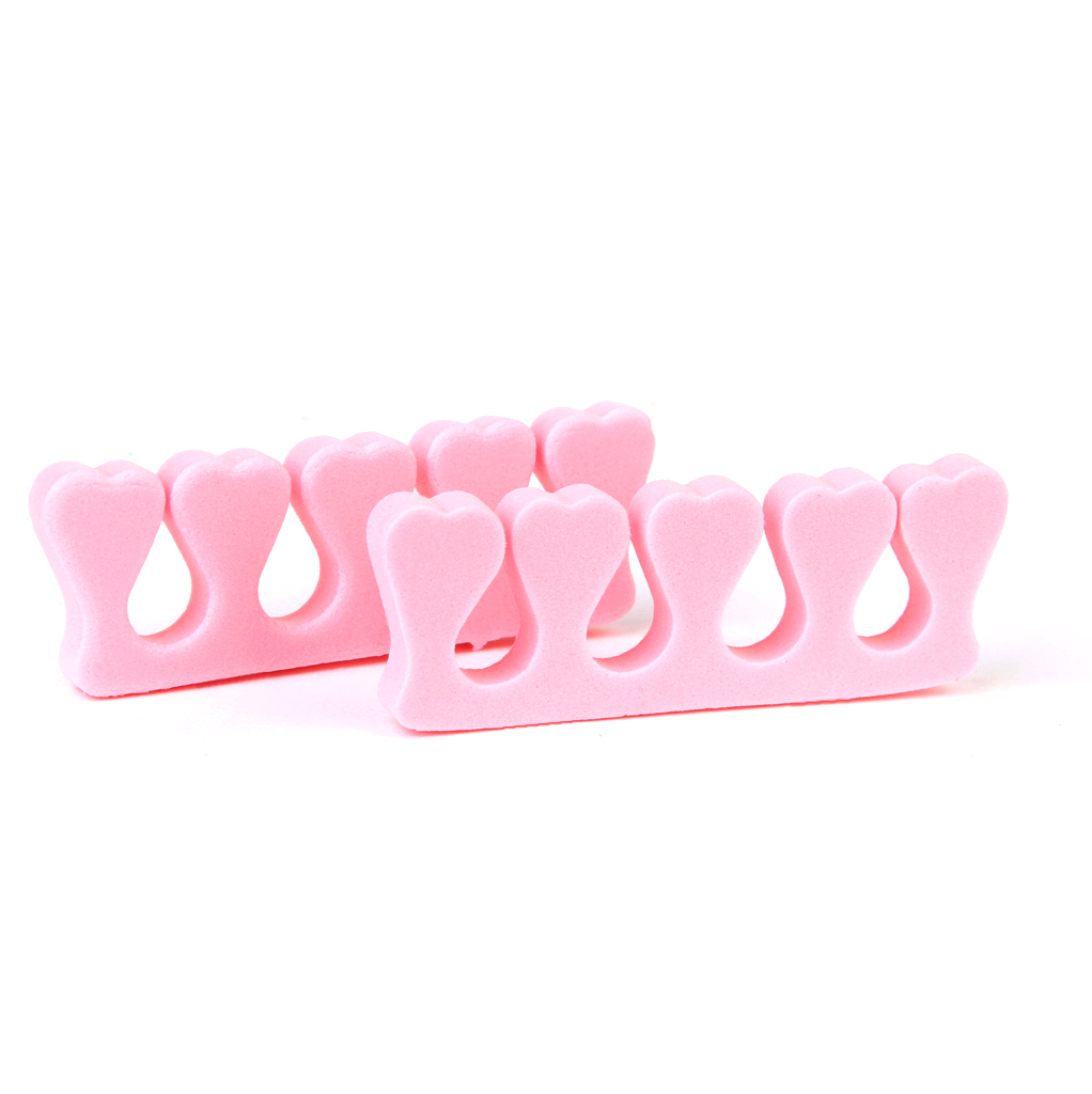 5 Pairs Pale pink Soft Nail Art Toe Finger Separator Manicure Pedicure Tool