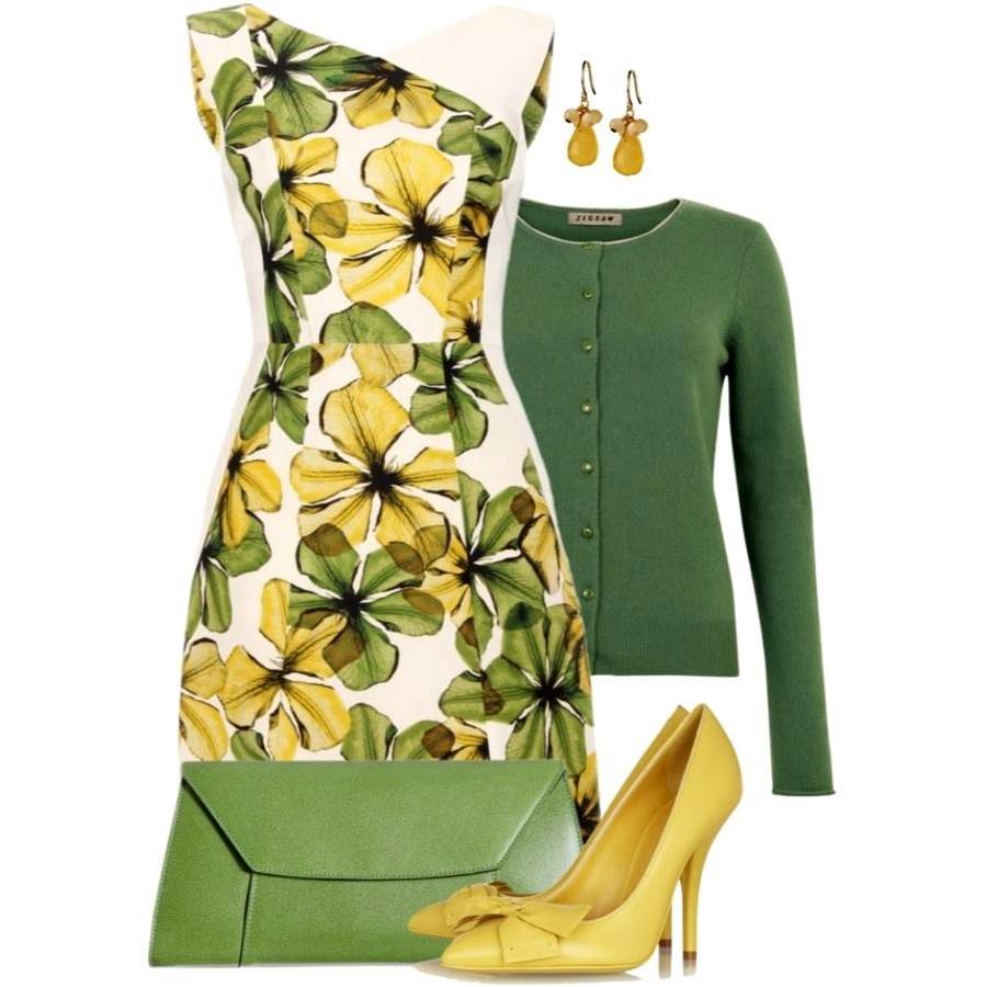 Сочетание оливкового цвета в одежде с другими цветами женщины