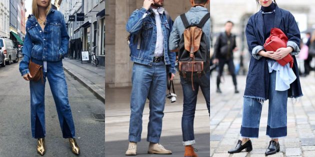 С чем носить джинсы осенью и зимой: С денимом