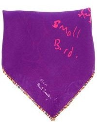 Пурпурный нагрудный платок с принтом