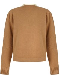 Светло-коричневый свободный свитер