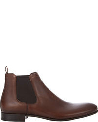 Темно-коричневые кожаные ботинки челси