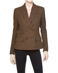 Темно-коричневый двубортный пиджак