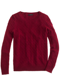 Темно-красный вязаный свитер