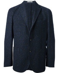 Темно-синий шерстяной пиджак