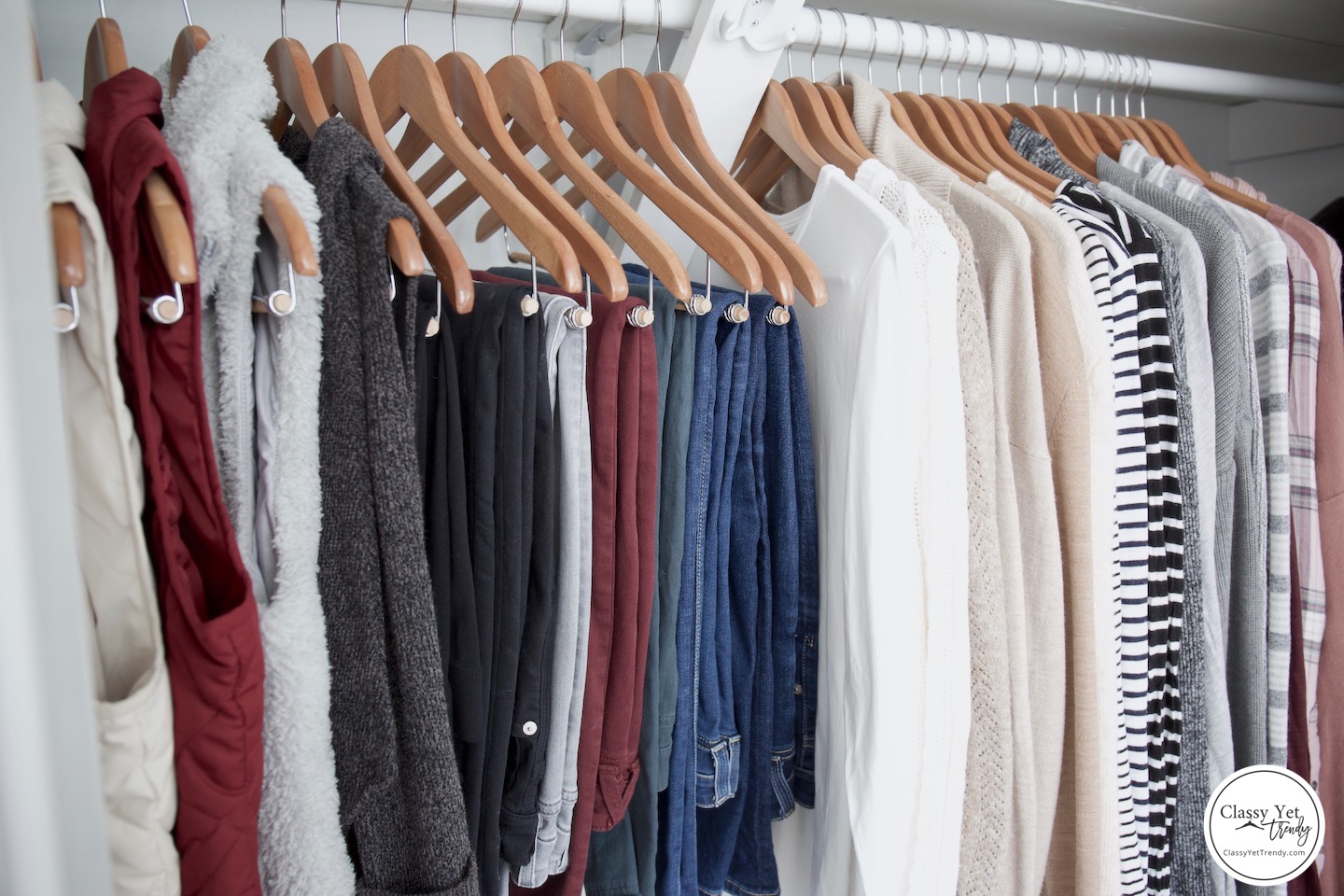 My Winter 2018-2019 Capsule Wardrobe - closet side