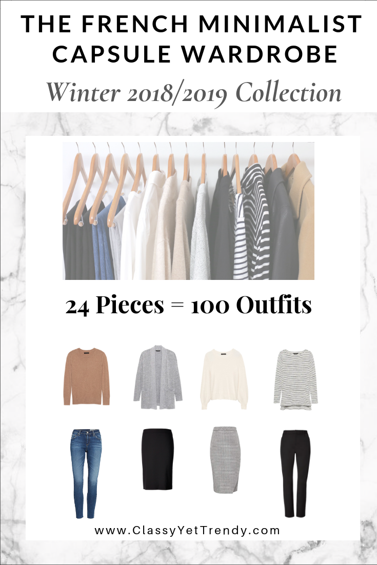 French Minimalist Capsule Wardrobe Winter 2018-2019