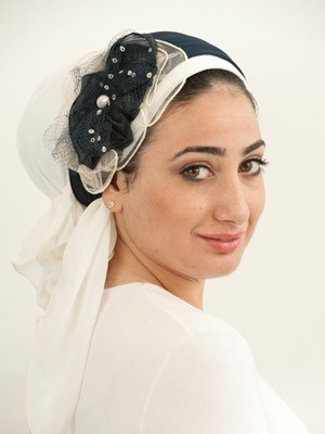 Как красиво повязать платок, фото № 8veil-hair-scarf-yomyom-with-headband-creation Как красиво повязать платок, фото № 8