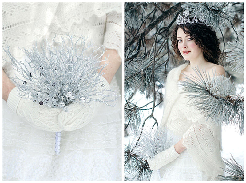 Аксессуары для зимнего образа невесты или как не замерзнуть на собственной свадьбе, фото № 13