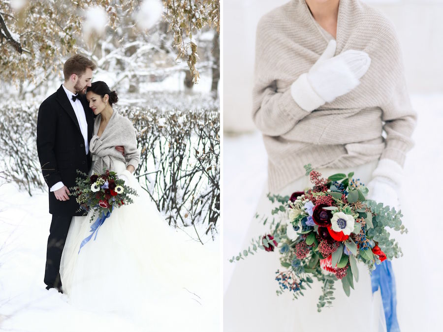 Аксессуары для зимнего образа невесты или как не замерзнуть на собственной свадьбе, фото № 5