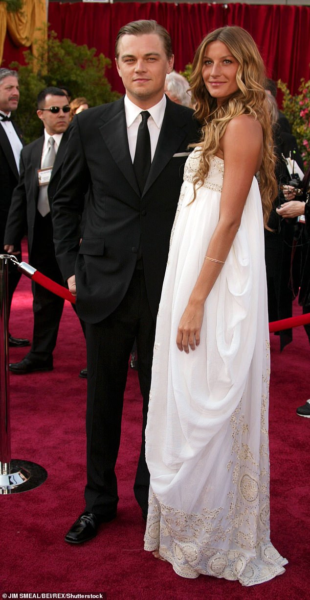 Former flames: He also famously dated Gisele Bündchen from 2000-2005 (pictured in 2005)