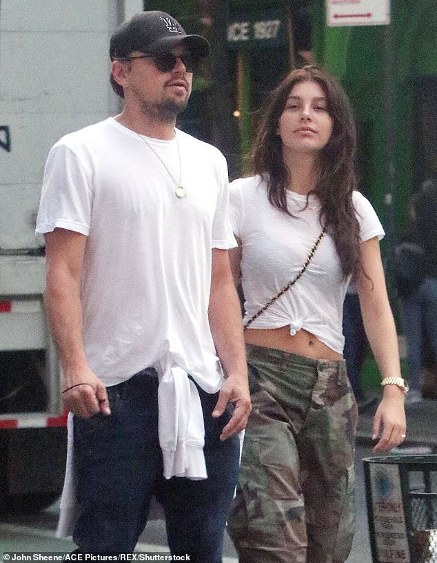 Her love: Camila dates actor Leonardo DiCaprio; seen here in May 2018 in NYC