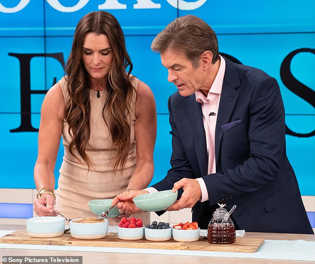 Healthy diet: Brooke walked Dr. Oz through her anti-aging tips and tricks during the segment