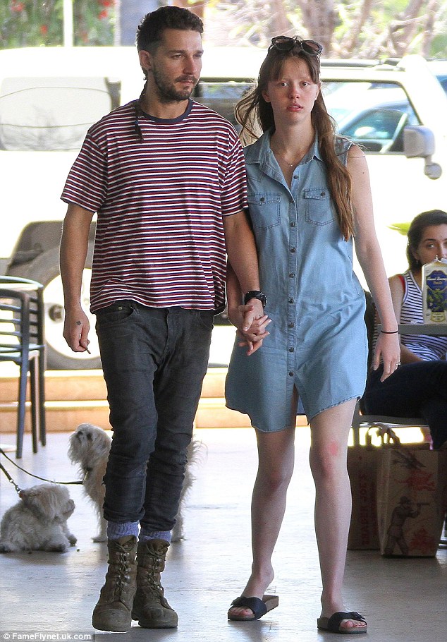 Transitional period: Offscreen, the SAG Award nominee split with his Nymphomaniac co-star Mia Goth around July 24 following a two-year romance (pictured March 7) 