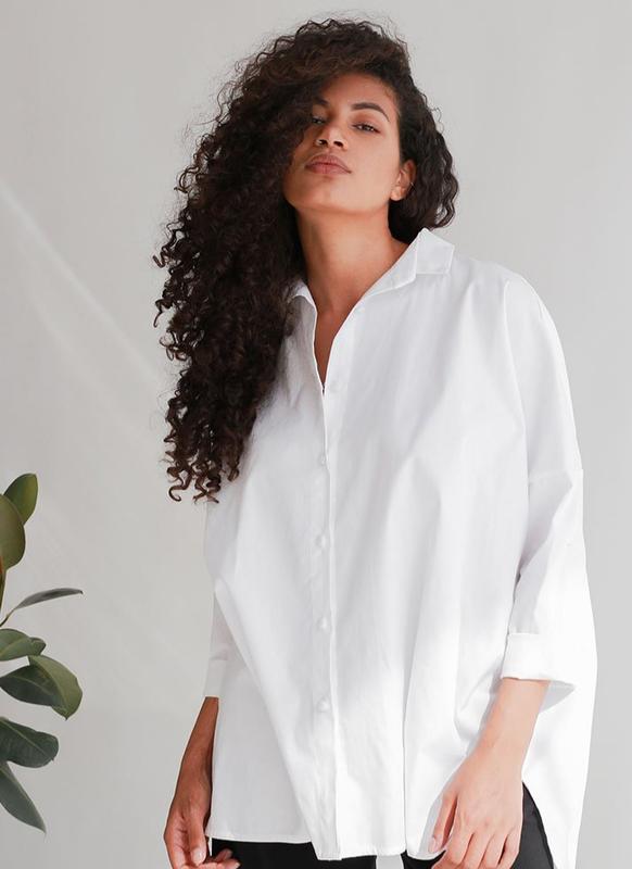 Белые блузки оверсайз для женщин