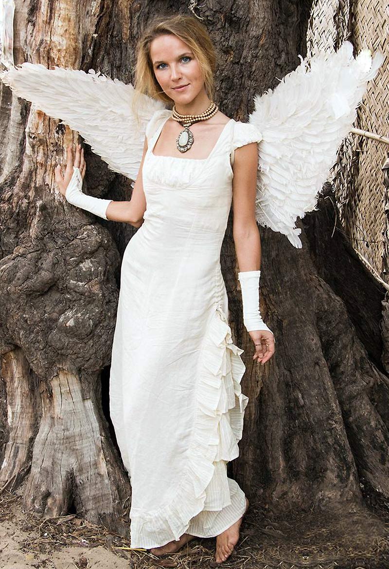 Платье свадебное из льна в стиле бохо