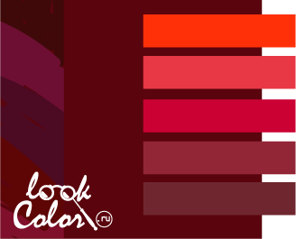 бордовый сочетается с красным