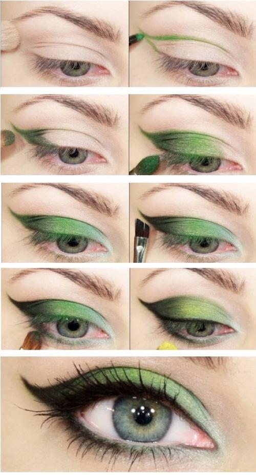 Золотой макияж для зеленых глаз. Необычные идеи макияжа для зеленых глаз