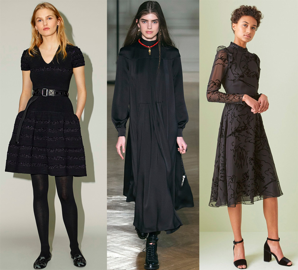 Красивые черные платья 2017-2018