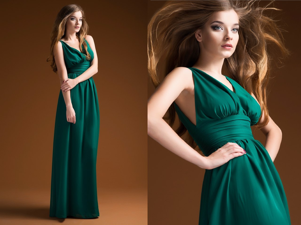 Вечерние платья зеленого цвета