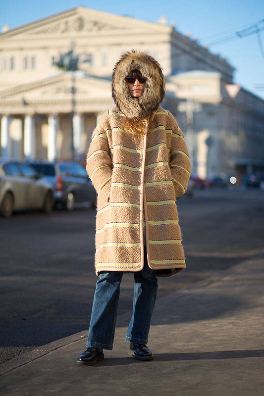 Caroline de Maigret - Уличная мода осень 2014 в Москве, фото 1