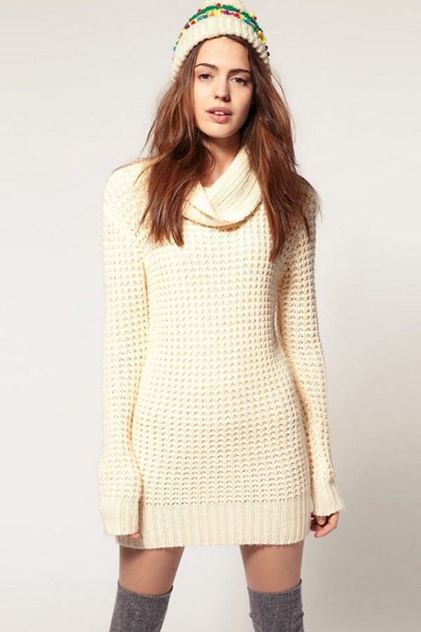 Стильные трикотажные платья осень-зима 2019-2020: фото идеи луков