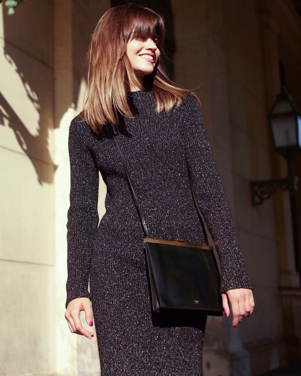 Стильные трикотажные платья осень-зима 2019-2020: фото идеи луков