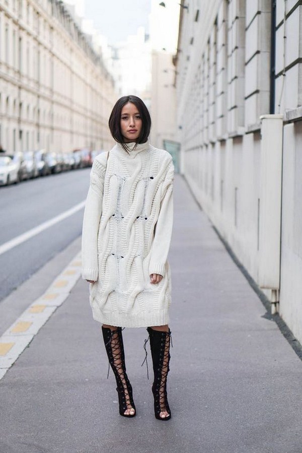 Стильные трикотажные платья осень-зима 2019-2020: фото идеи луков