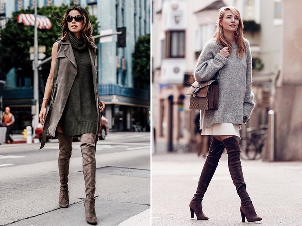 Стильные трикотажные платья осень-зима 2019-2020: фото идеи луков