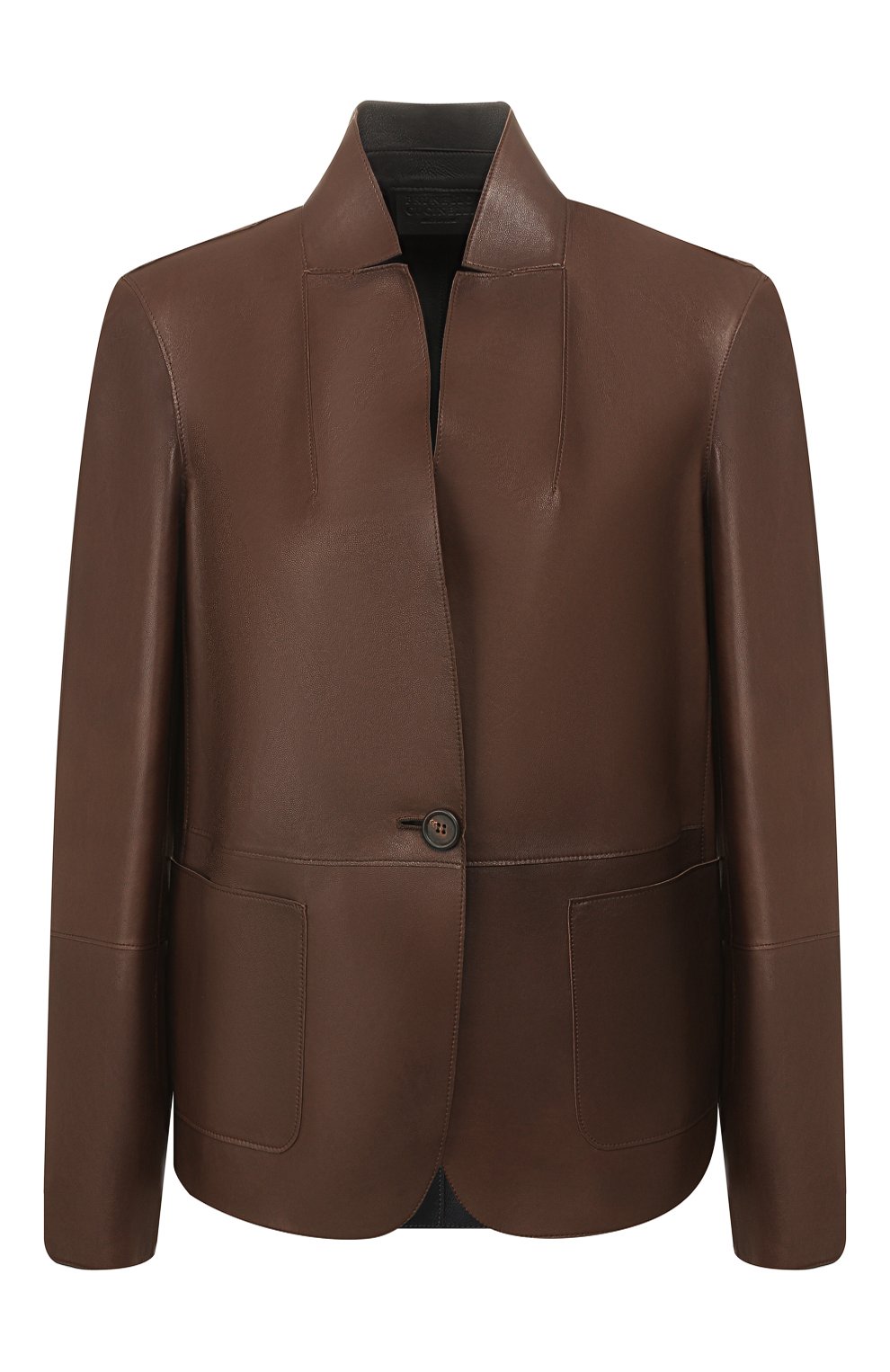 Пиджак кожаный женский Brunello Cucinelli