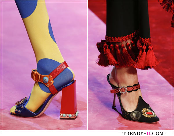 Модные босоножки с декоративными элементами для лета 2018 от Dolce & Gabbana 