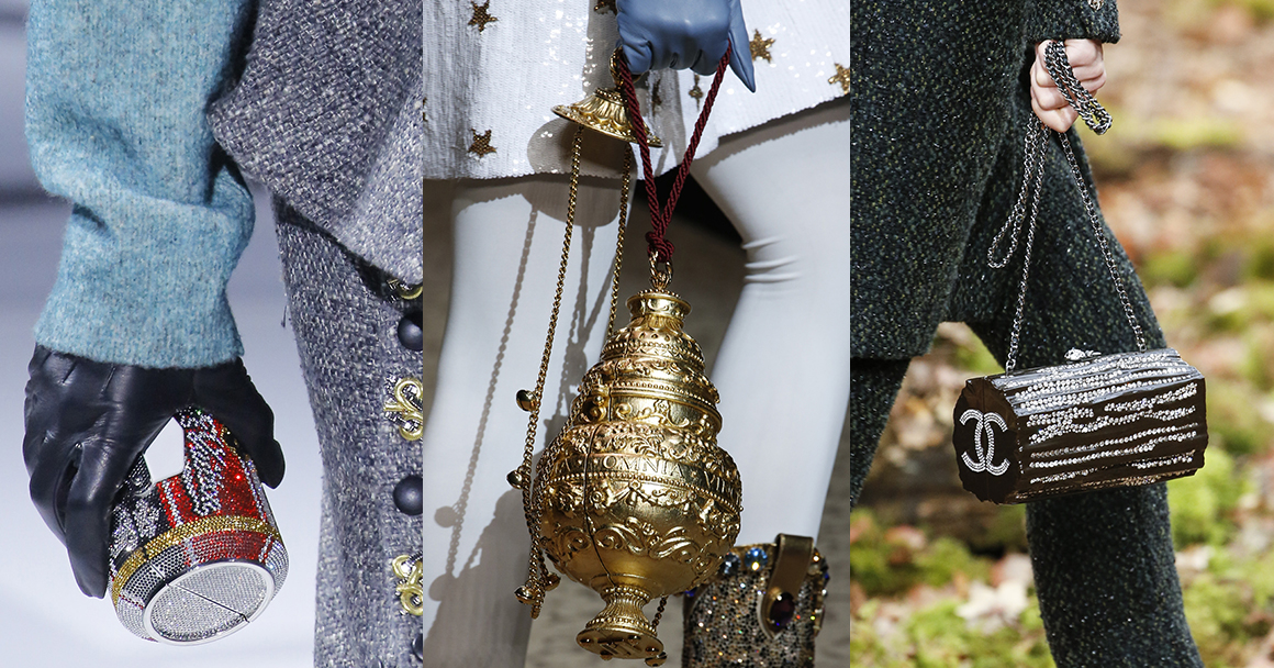 Стильная сумка осень-зима 2018-2019 фото: слева направо Louis Vuitton, Dolce & Gabbana, Chanel