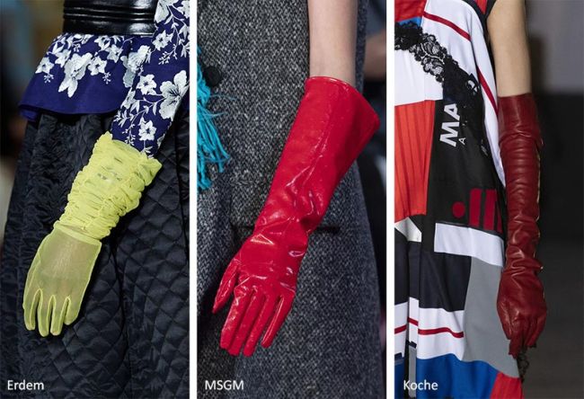 Длинные перчатки, как модный аксессуар осень-зима 2020-2021