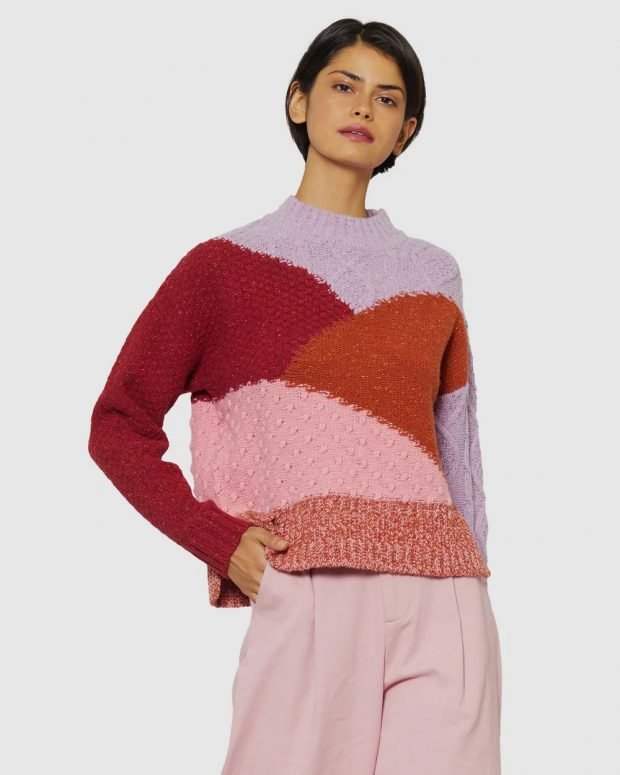 модные свитера: геометрические узоры