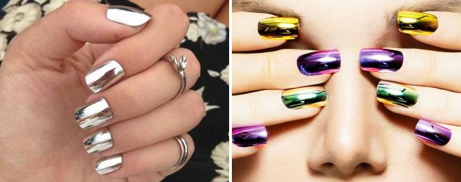 золотой маникюр с зеркальным блеском 2017 золотой маникюр с зеркальным блеском 2017