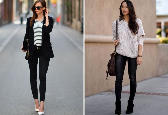 с чем носить черные джинсы-скинни с чем носить черные джинсы-скинни