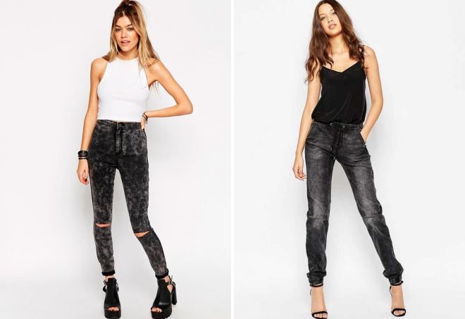 с чем носить черные вареные джинсы с чем носить черные вареные джинсы