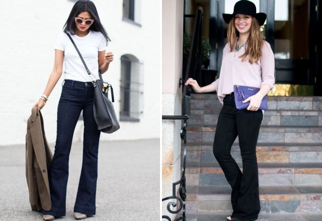 с чем носить черные джинсы клеш с чем носить черные джинсы клеш