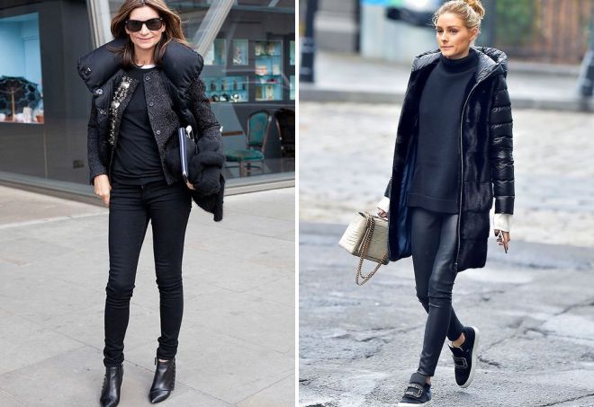 Обувь к черному пуховику Обувь к черному пуховику