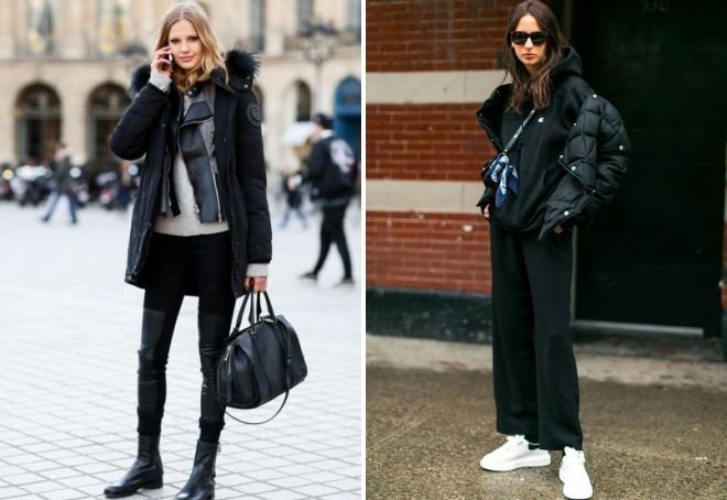 Короткий черный пуховик Короткий черный пуховик