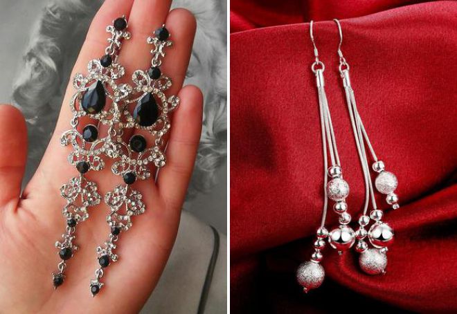 длинные серьги бижутерия длинные серьги бижутерия