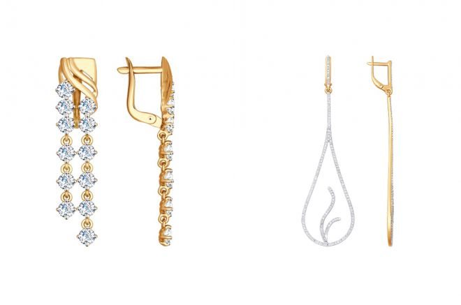 длинные серьги с бриллиантами длинные серьги с бриллиантами
