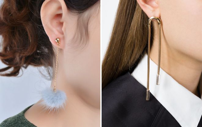 модные длинные серьги модные длинные серьги