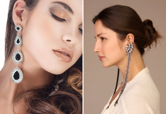 длинные висячие серьги длинные висячие серьги