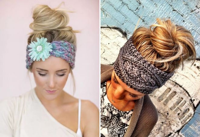 красивые вязаные повязки на голову красивые вязаные повязки на голову