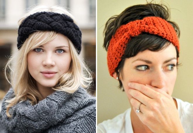 модели вязаных повязок на голову модели вязаных повязок на голову