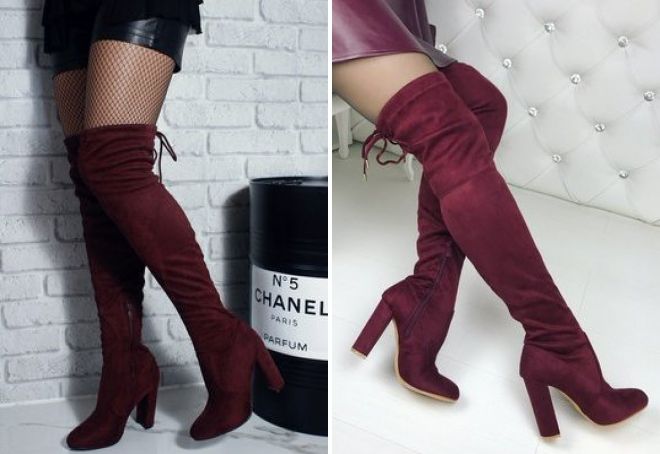 длинные бордовые сапоги длинные бордовые сапоги