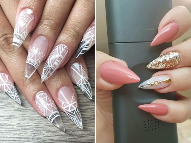 острые ногти дизайн 2019